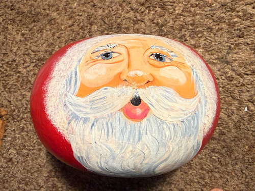 Vtg santa claus face hand - vtg,