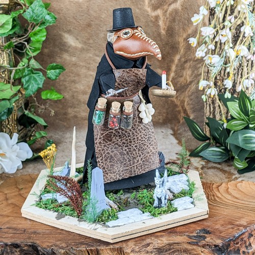 Plague doctor rat taxidermy - plague,