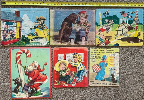 Vintage tray frame puzzles - frame,