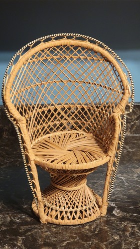 Vintage wicker peacock - 70's,