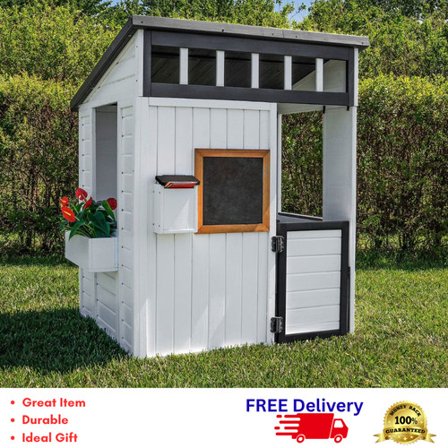 Wooden outdoor playhouse kids - wooden,