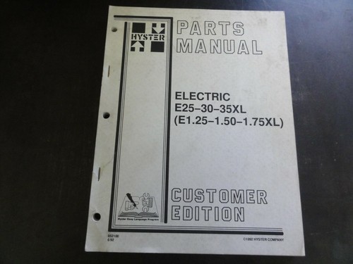 Hyster e25xl e30xl - e30xl, e35xl