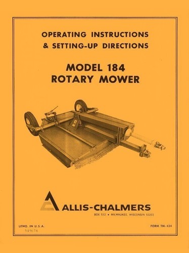 Allis chalmers model 184 - allis,
