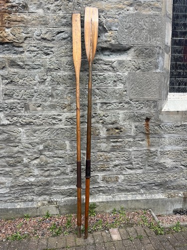 Vintage wooden oars - vintage,