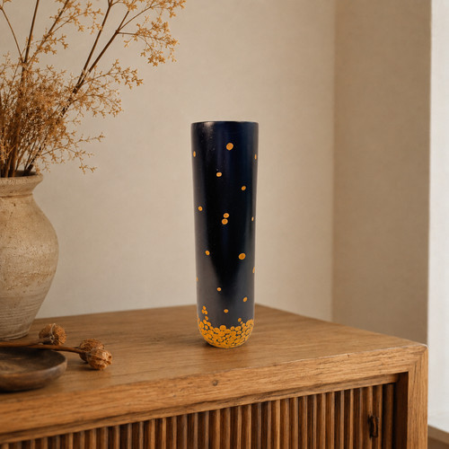 Vintage black gold tall wood - vintage,