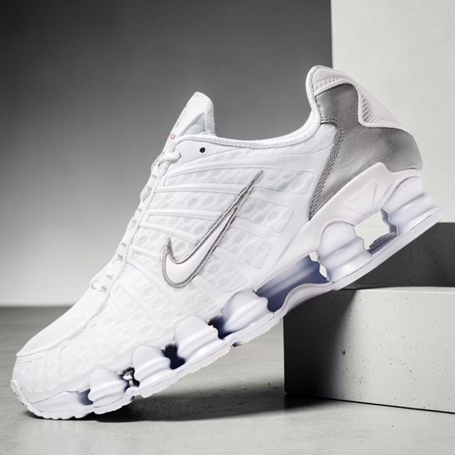 Nike shox white - nike, metallic
