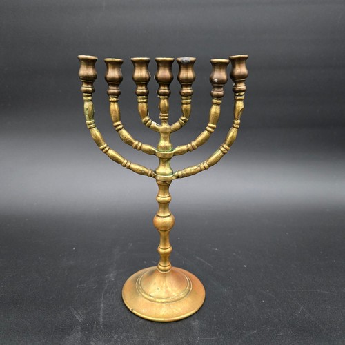 Vintage temple menorah solid - vintage,