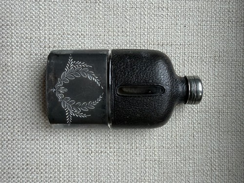 Vintage flask leather - vintage,