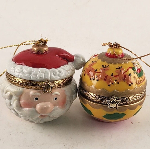Porcelain hinged trinket boxes - trinket,