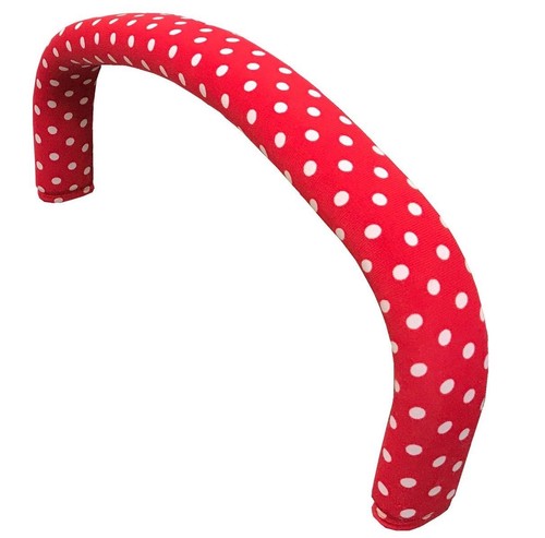 Red polka dot bumper - red,
