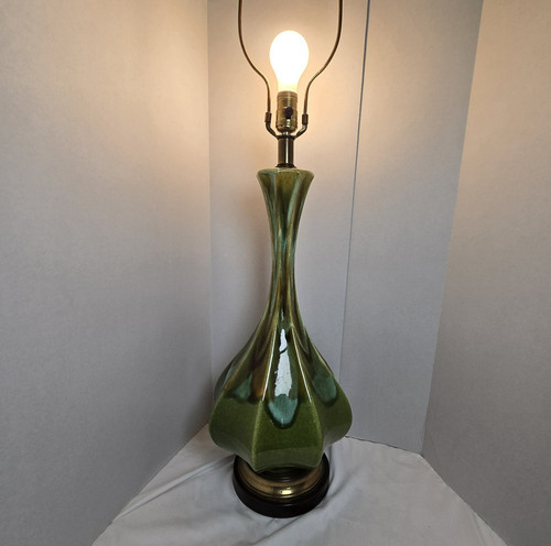Vintage drip glaze table - vintage, lamp