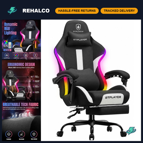 Ergonomic rgb gaming chair - ergonomic,