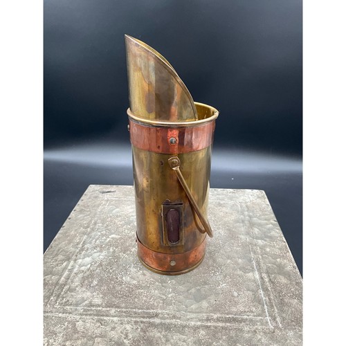 Vintage brass and copper coal - brass,