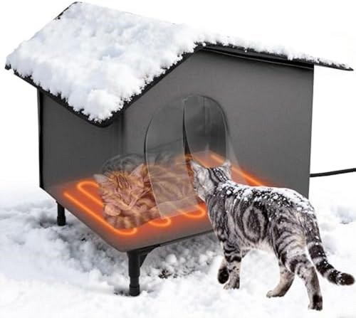 Heated cat house for outside - cat,