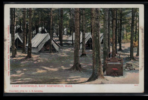 Postcard camp northfield tents - camp,