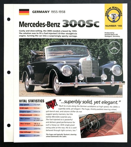 1956 mercedes benz 300 - mercedes-benz, sc