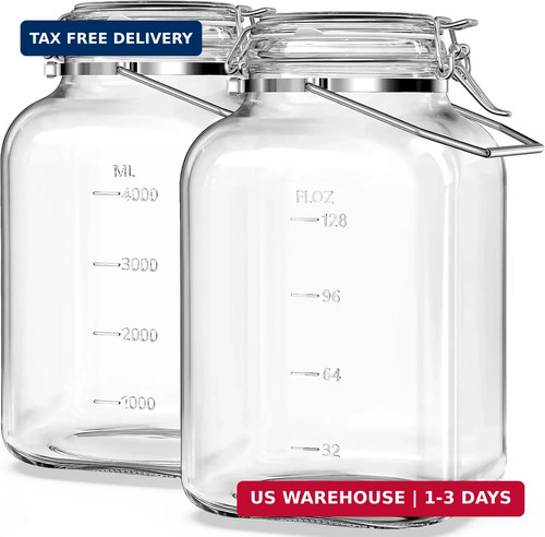 Pack gallon glass jar - 2,
