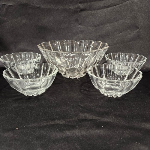 Vintage clear glass serving - clear,