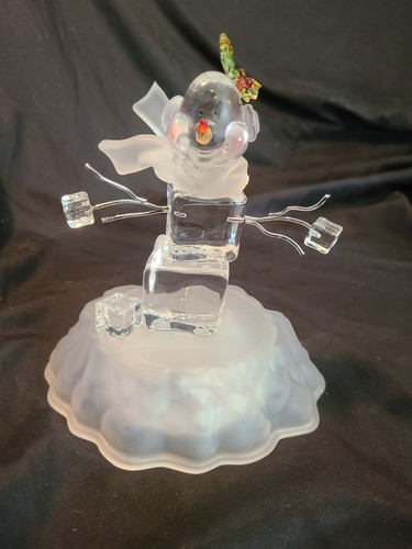 Ice cube snowman - ice, light