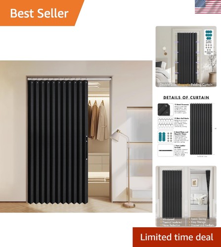 Waterproof black door curtains - waterproof,