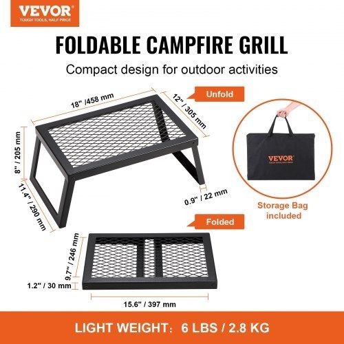 Folding campfire grill heavy - campfire,
