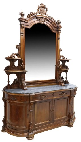 Sideboard mirrored carved - mirrored,,