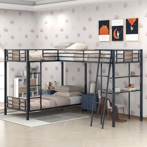 Shaped bed frame metal - l-shaped,