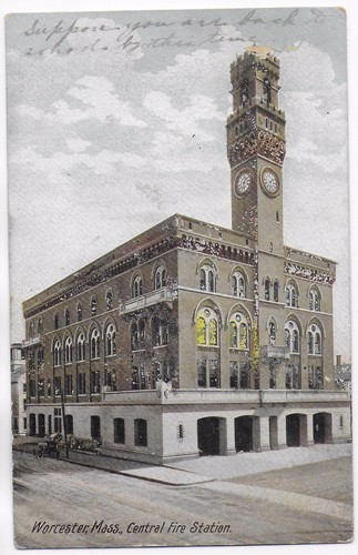 Postcard worcester - ma,