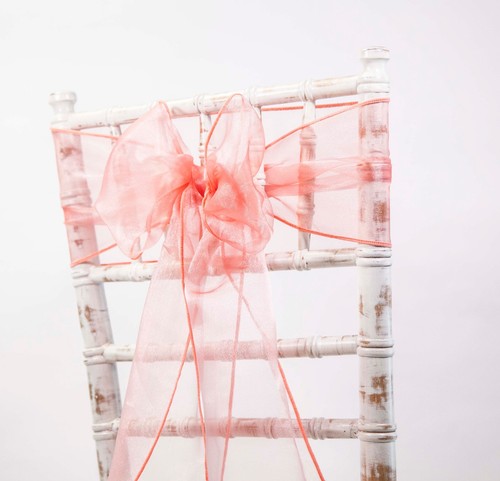 Organza chair cover bow sash - chair,
