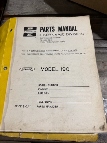 Dynahoe 190 backhoe parts - dynahoe,