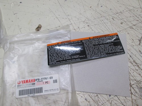 Yamaha oem decal warning - oem,