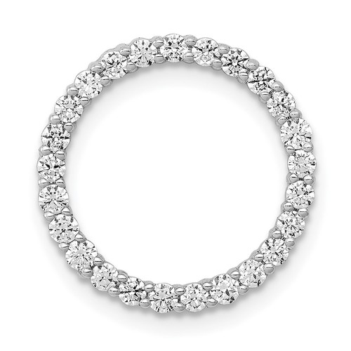 14k white gold - 1/2, round