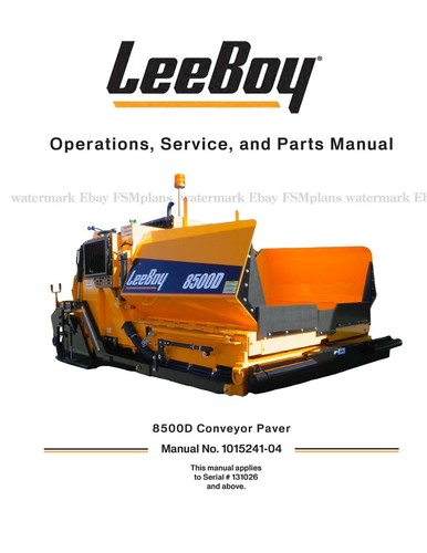 Leeboy 8500d conveyor paver - leeboy,
