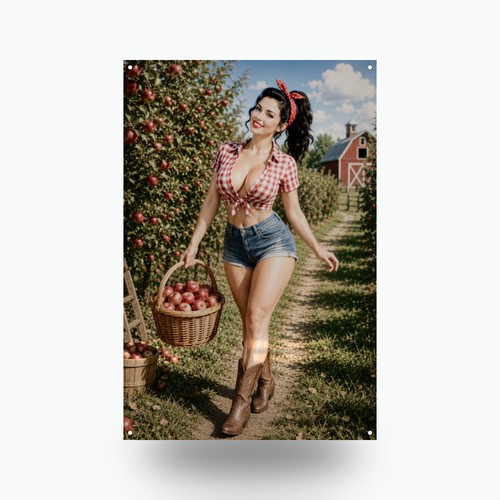 Orchard ladder apple barrel - orchard,