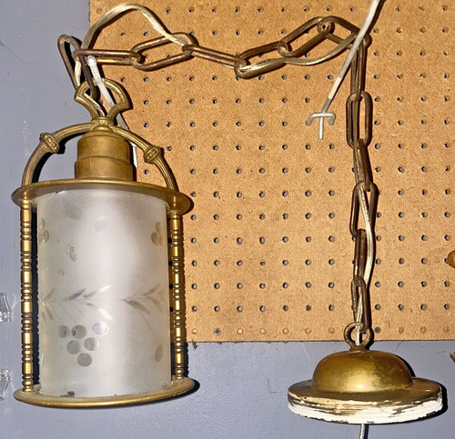 Brass pendant hanging light - pendant,