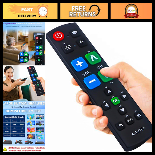 Universal big button remote - universal,