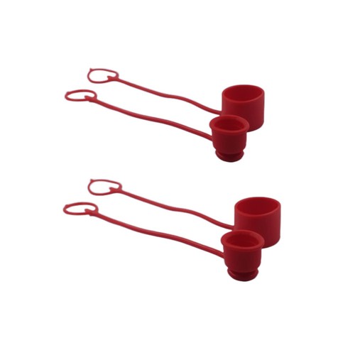 Red rubber dust caps plugs - red, for