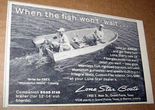 1957 print lone star boats - print,