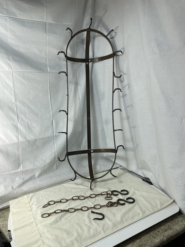 Cast iron hanging pot rack - cast,
