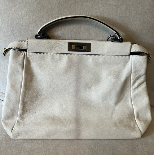 Fendi white medium peekaboo - fendi,