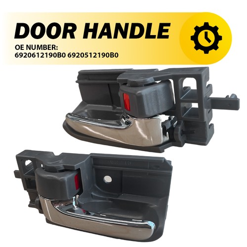 2pcs gray chrome interior door - gray,