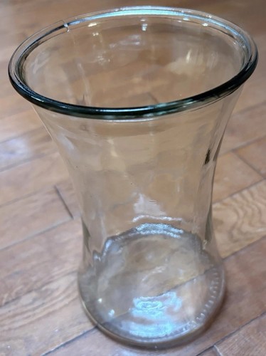Large clear glass trumpet - glass,