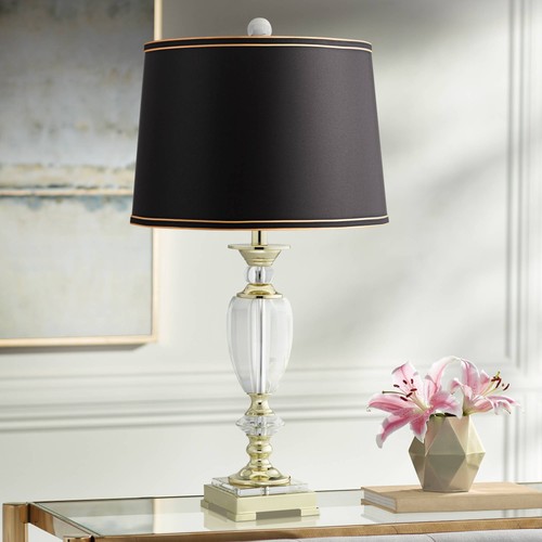 Traditional table lamp brass - traditional,