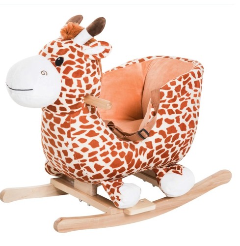 Giraffe plush wooden - giraffe, rocking