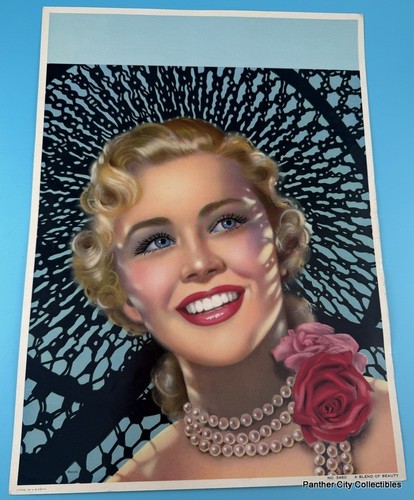 Vintage pinup litho art - vintage,