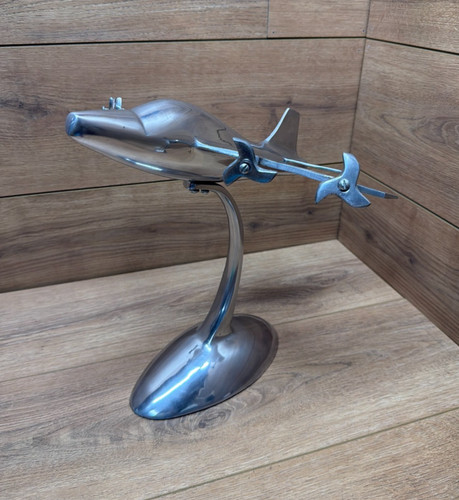 Art deco aluminum bomber - deco,
