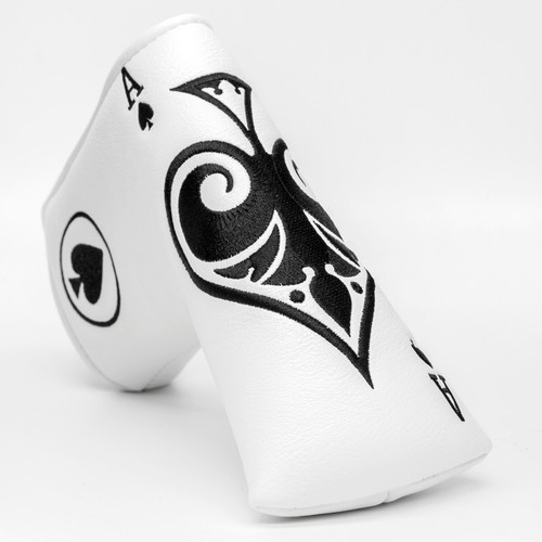 White magnetic golf putter - white,