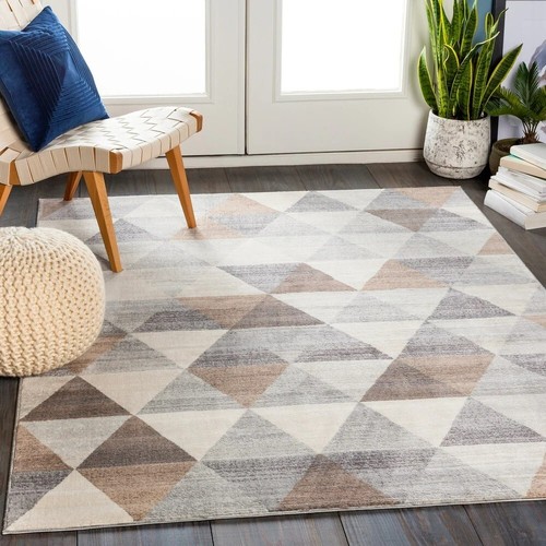 5x7 tan grey area rug - tan,