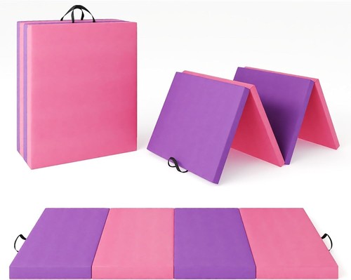 Folding gymnastics mat - gymnastics,
