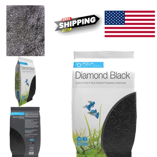 Natural black gravel for - black, fish